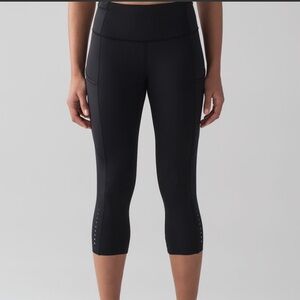 EUC Lululemon Fast & Free Crop (19”)